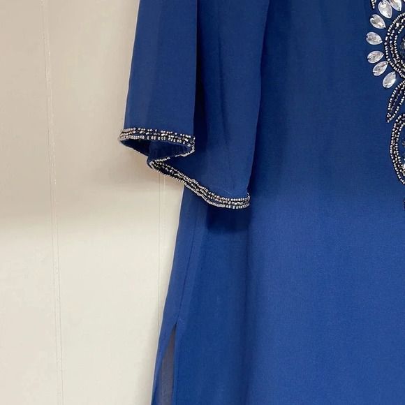 Midnight Velvet Sequins-Rhinestone Tunic Sz L - Picture 3 of 7